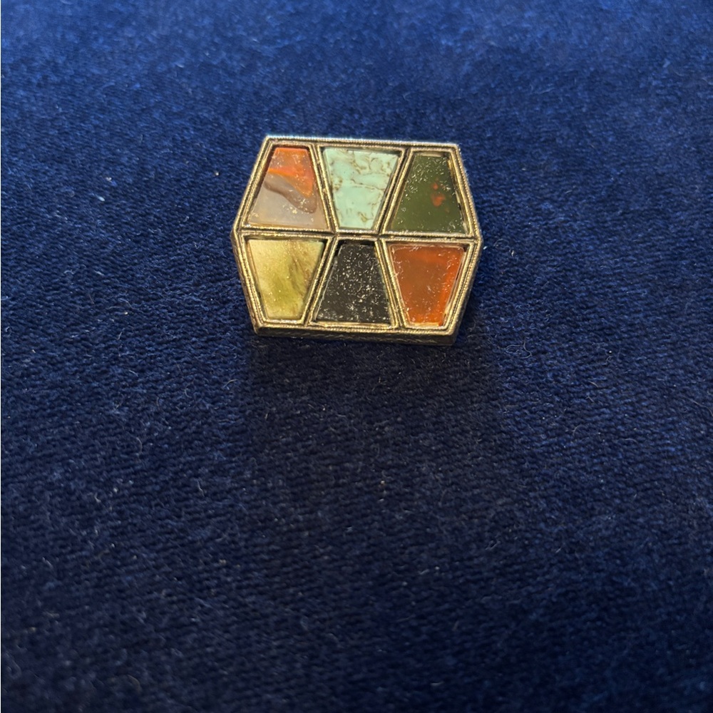 Geometric Multicolor Brooch